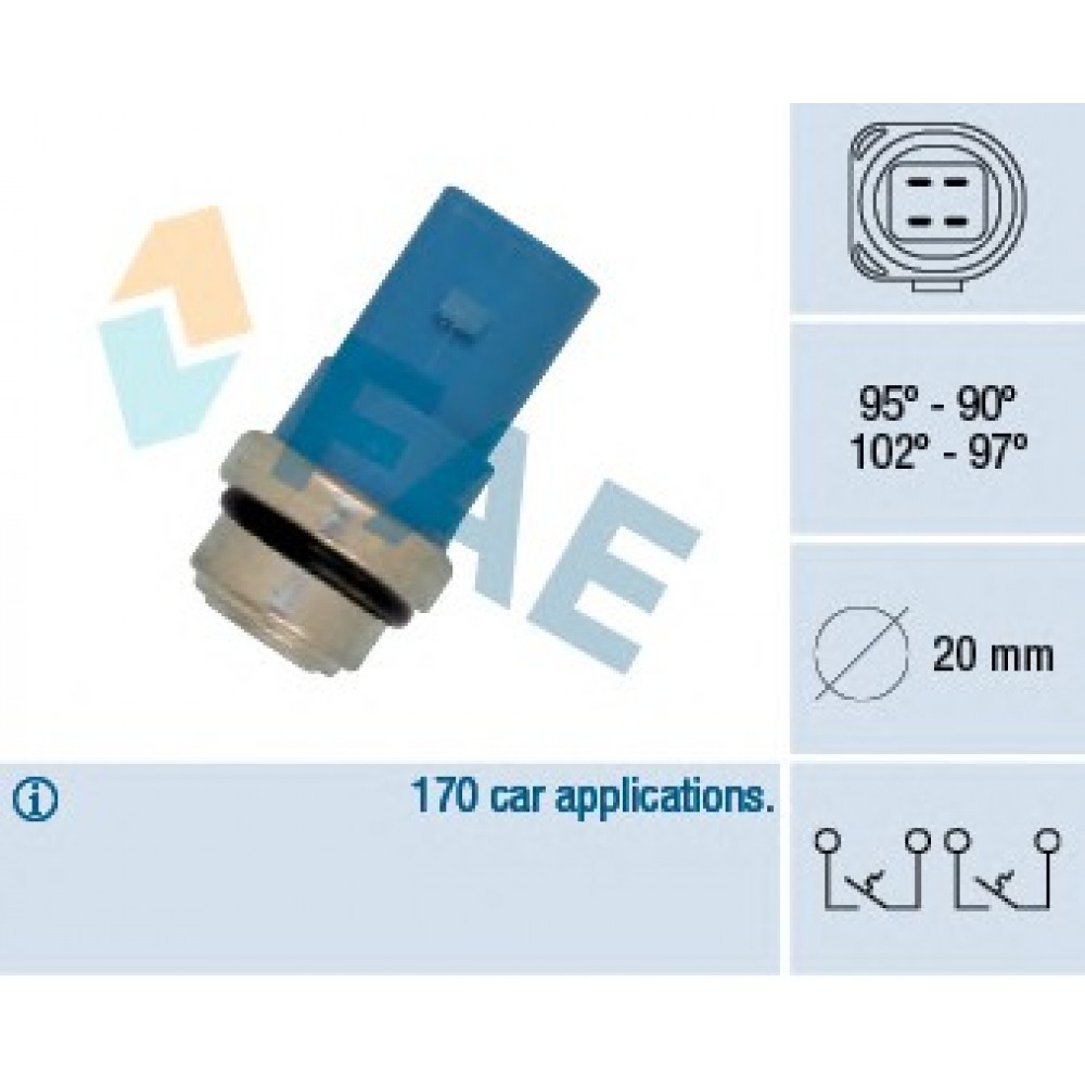 VENT.PAL.KONT.AUDI,VW 4 KONTAKTŲ