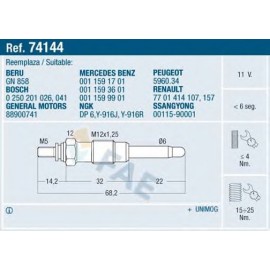 KAITINIMO ŽVAKĖ MB,BMW,OPEL 11,5V