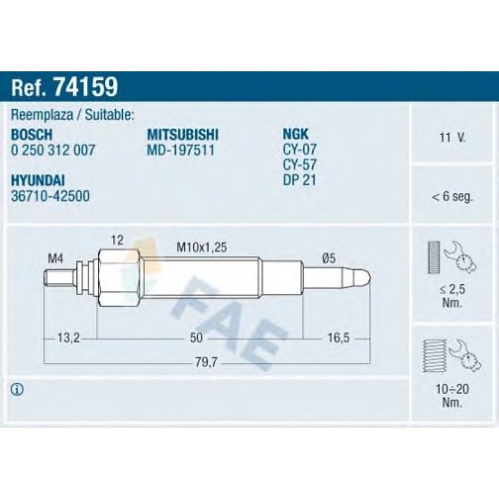 KAITINIMO ŽVAKĖ MITSUBISHI 2.0TD 92-