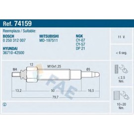 KAITINIMO ŽVAKĖ MITSUBISHI 2.0TD 92-
