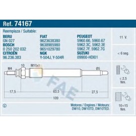 KAITINIMO ŽVAKĖ PEUGEOT 206-806,BOXER,PARTNER,2.0HDĮ 99-