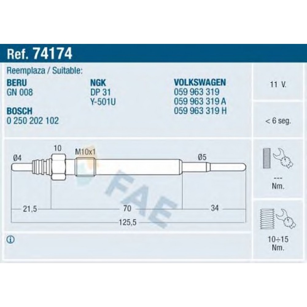 KAITINIMO ŽVAKĖ AUDI,VW 2.5-3.3 tdį