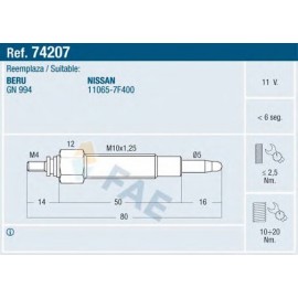 KAITINIMO ŽVAKĖ NISSAN TERRANO II 2.7D 05.96-09.07