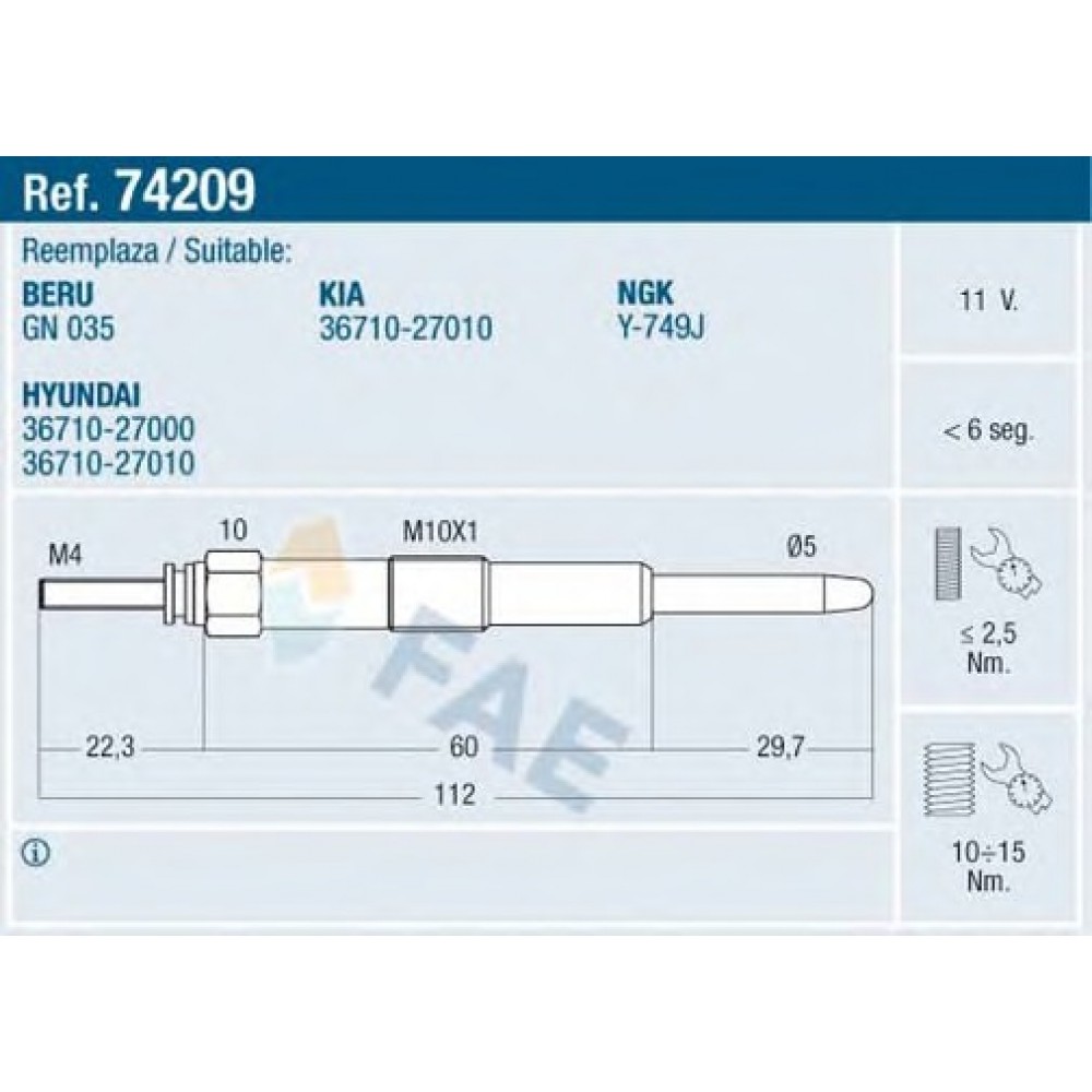 KAITINIMO ŽVAKĖ HYUNDAI,KIA 1.5-2.0CRDĮ 01-