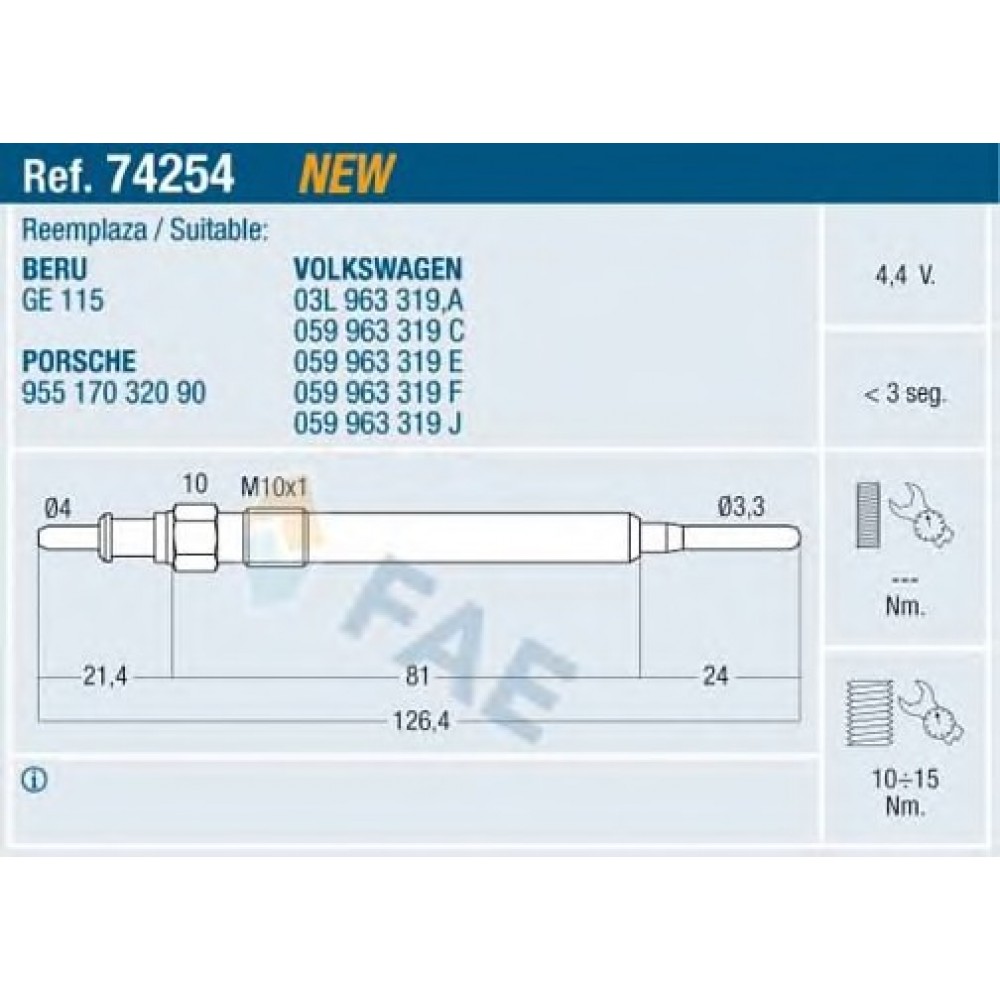 KAITINIMO ŽVAKĖ AUDI,VW 1.2D-6.0D 05.03-