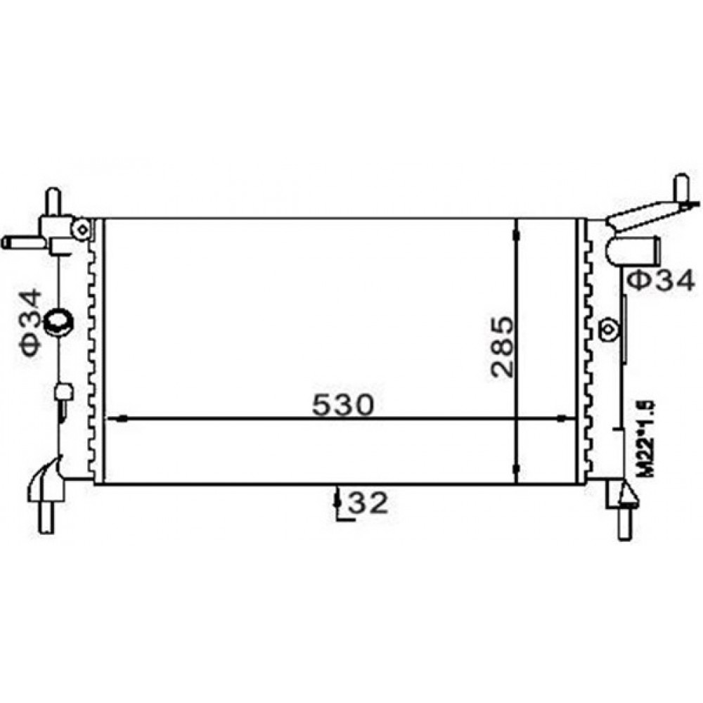 RADIATORIUS OPEL CORSA 1,4-1,6 93-2009