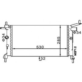 RADIATORIUS OPEL CORSA 1,4-1,6 93-2009