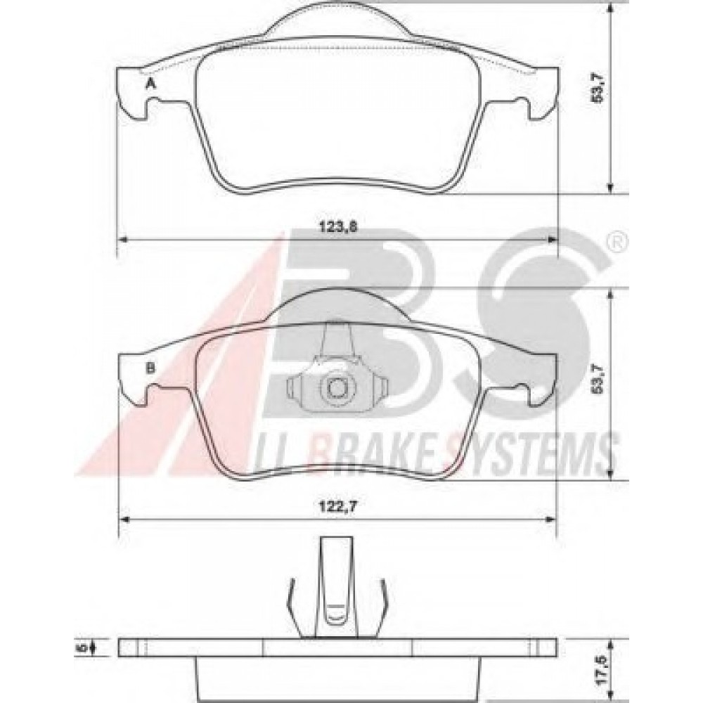 STABDŽIŲ TRINKELIŲ KOMPLEKTAS VOLVO S60 01-/S80 98-