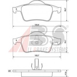 STABDŽIŲ TRINKELIŲ KOMPLEKTAS VOLVO S60 01-/S80 98-
