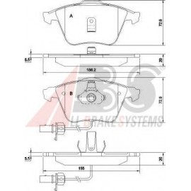 STABDŽIŲ TRINKELIŲ KOMPLEKTAS AUDI A6 C5, ALLROAD C5; ŠKODA FABIA I 1.4-4.2 01.97-08.05
