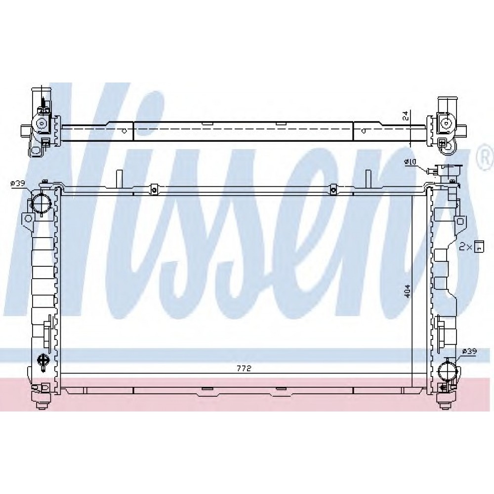 RADIATORIUS CHRYSLER VOYAGER 3.3-3.8 01-