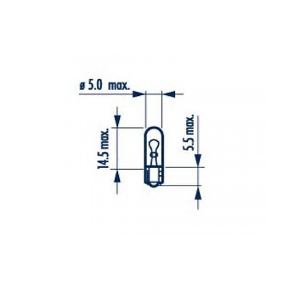 LEMPUTĖ 12V 1,2W W2*4,6d