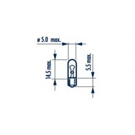 LEMPUTĖ 12V 1,2W W2*4,6d