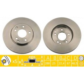 STABDŽIŲ DISKAS MB W202/W210 95-