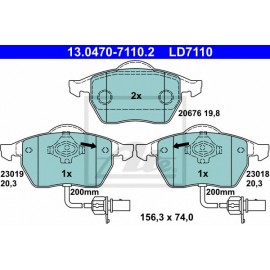 STABDŽIŲ TRINKELIŲ KOMPLEKTAS AUDI,VW,SEAT 1.6-4.2 11.94-05.13