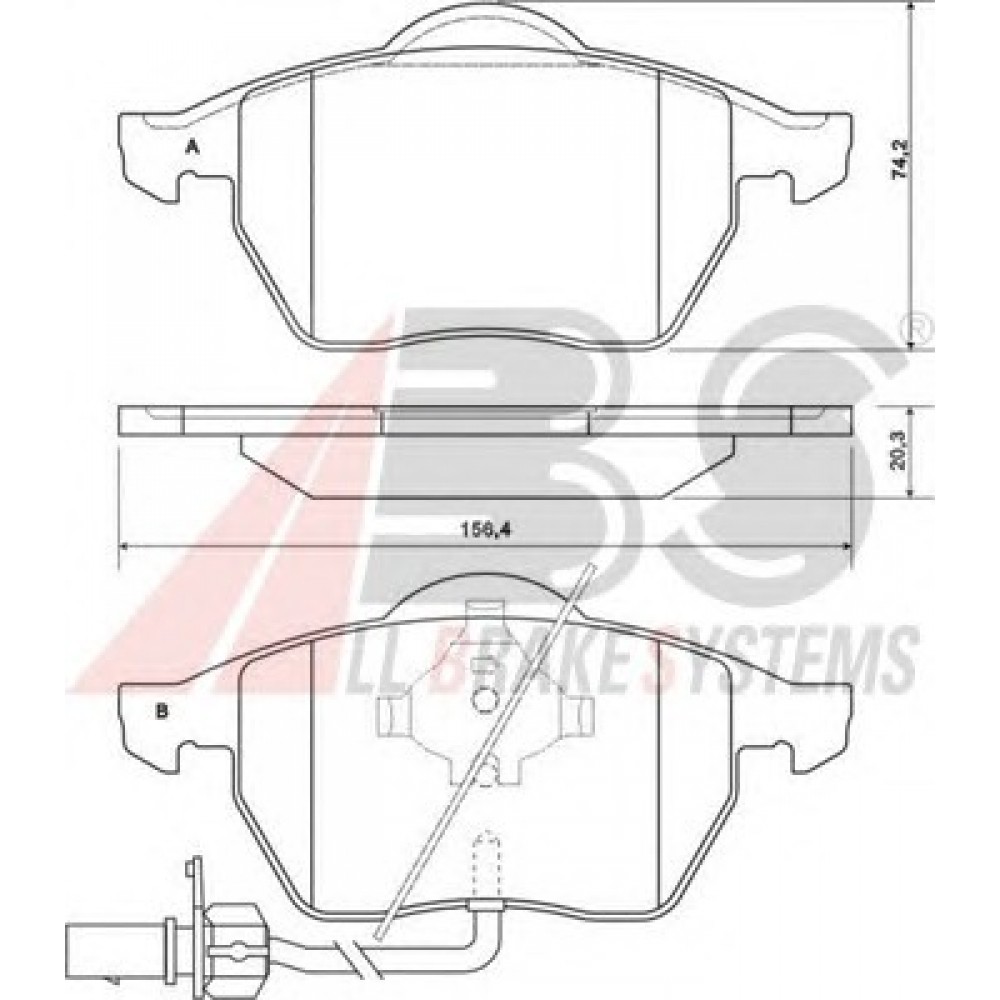 STABDŽIŲ TRINKELIŲ KOMPLEKTAS AUDI,VW,SEAT 1.6-4.2 11.94-05.13