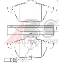 STABDŽIŲ TRINKELIŲ KOMPLEKTAS AUDI,VW,SEAT 1.6-4.2 11.94-05.13