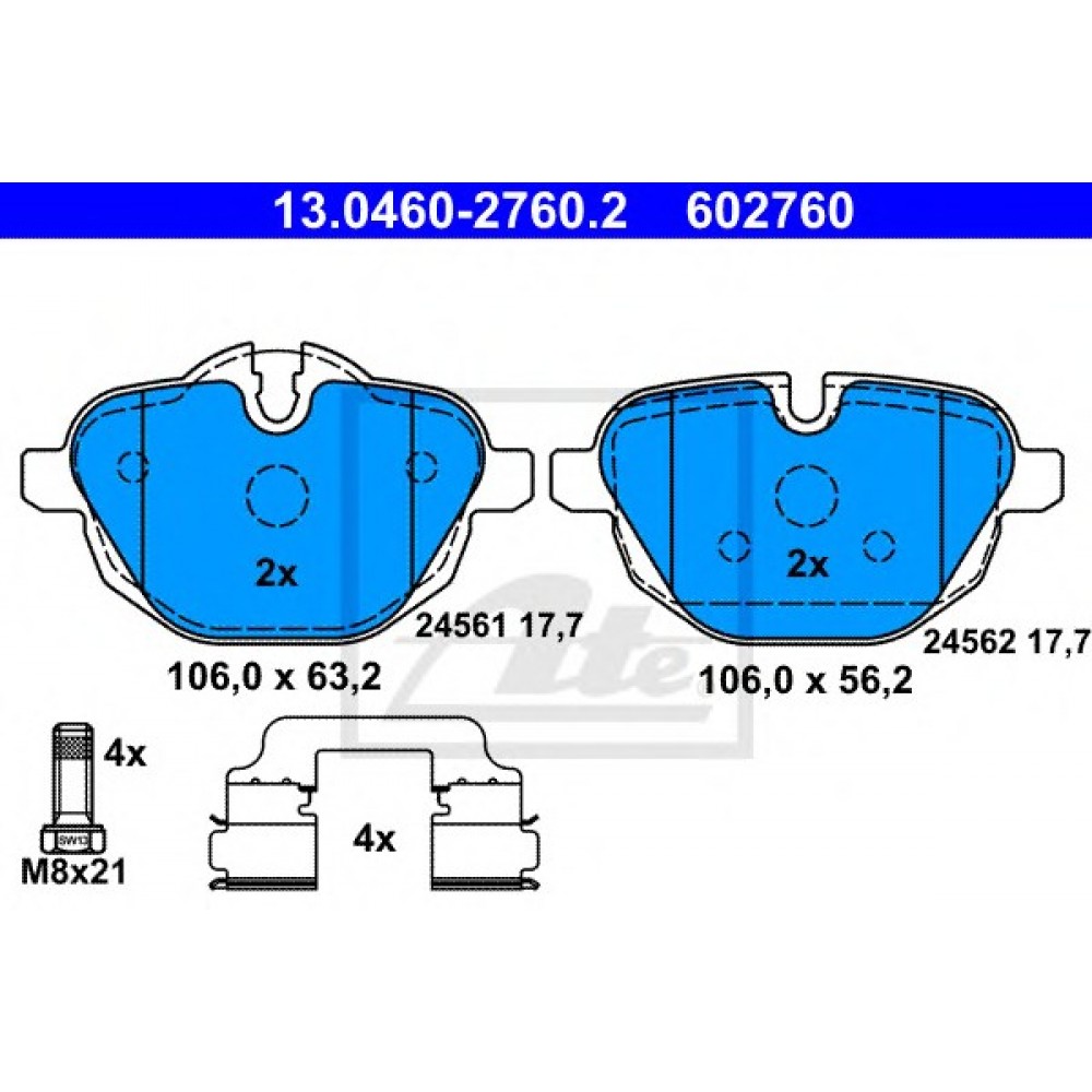 STABDŽIŲ TRINKELIŲ KOMPLEKTAS BMW F10/F11/X3/X4 10-