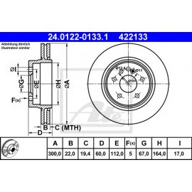 STABDŽIŲ DISKAS MB W140 400-600 91-