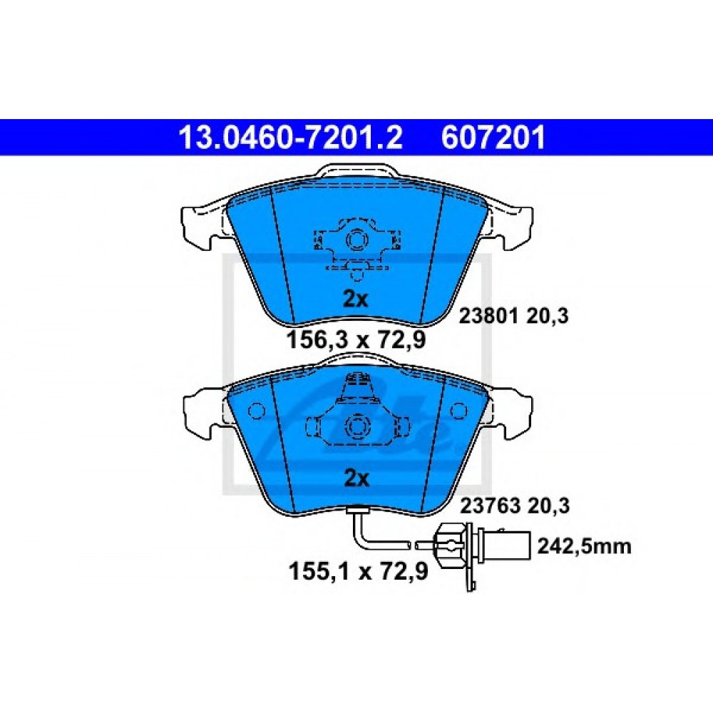 STABDŽIŲ TRINKELIŲ KOMPLEKTAS AUDI A4/A6/A8/SEAT EXEO, EXEO ST 1.6-6.0 04-